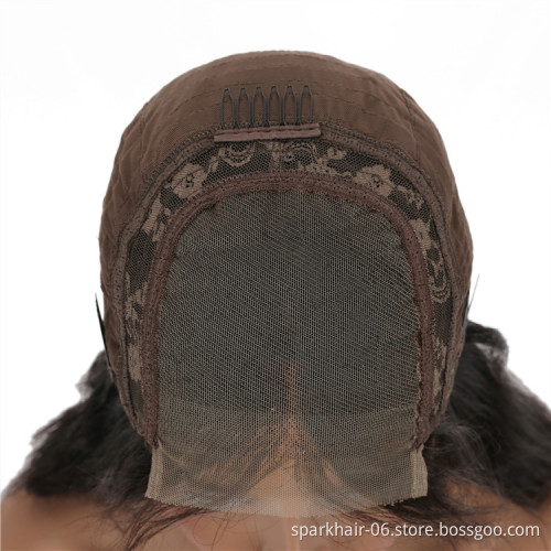 China Vendor Natural Color Long Swiss Lace Straight Hair Wig For Black Women 100% Raw Indian Human Hair Lace Front Wig